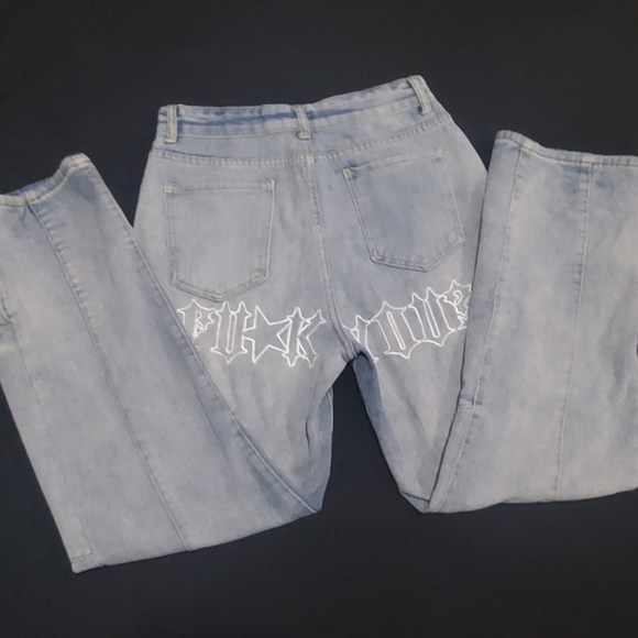 [STREET STYLE "F*CK YOU?"JEANS] - Picture 2 of 3